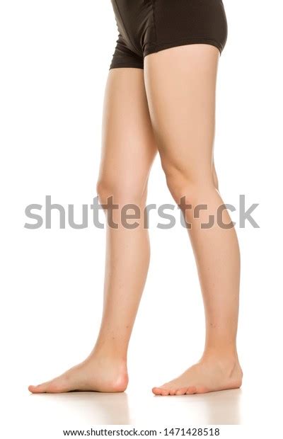 Стоковая фотография Young Woman Waxed Long Naked Legs Shutterstock