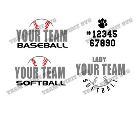 Baseball Svg Softball Team Svg Download File Dxf Eps  Png Etsy