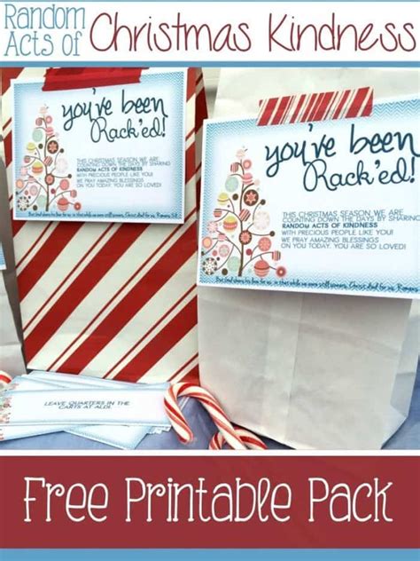 Random Acts Of Christmas Kindness Free Printable Pack Homeschool