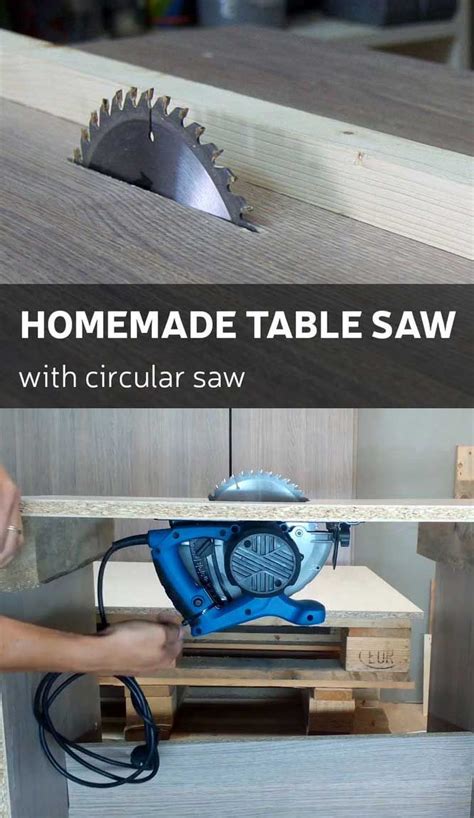 How To Make A Homemade Table Saw With Circular Saw Homemade Tables