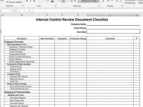 Internal Audit Report Template | Vitalics Internal Controls Simplified