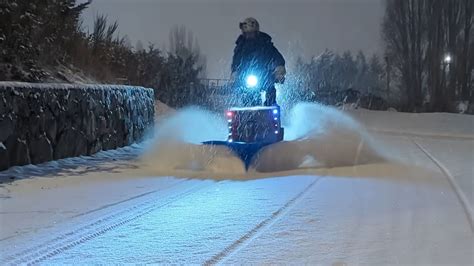 Someone Built A Snow Plow Out Of An Electric Bicycle