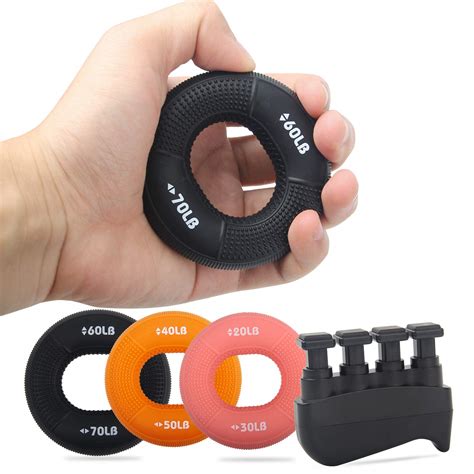 Buy Hand Grip Strengthener Kit 4 Pack Adjustable Resistance Finger