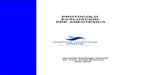 PROTOCOLO EVALUACION PRE ANESTÉSICA PDF Document