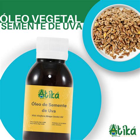 Óleo de Semente de Uva Nutrição e Proteção para a Pele Atiká