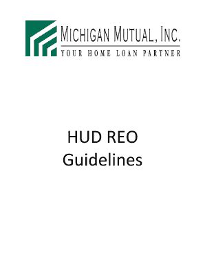 Fillable Online HUD REO Guidelines Michigan Mutual Fax Email Print