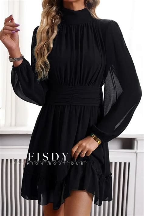 Fisdy Regular Fit Cuello Cruzado Mini Vestido Fisdy Fashion Boutique MX