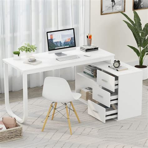 Amazon Fufu Gaga Large L Shaped Office Desk With File