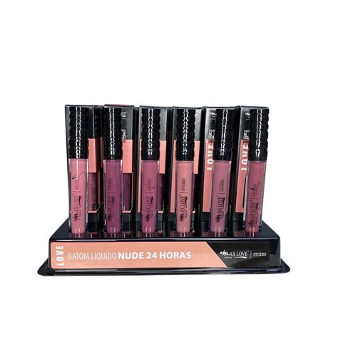 Batom Líquido Nude 24h 01 ao 06 C 48 Unid Max Love Bem Mulher Maquiagens Fornecedor de