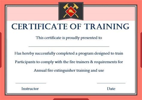 Fire Extinguisher Certificate Template Templates Example