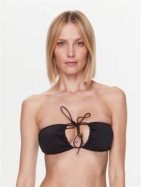 Calvin Klein Swimwear Góra od bikini KW0KW02024 Czarny Modivo pl