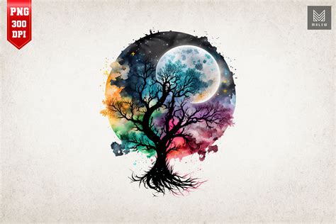 Watercolor Beautiful Tree Of Life 4 By Mulew Art Thehungryjpeg