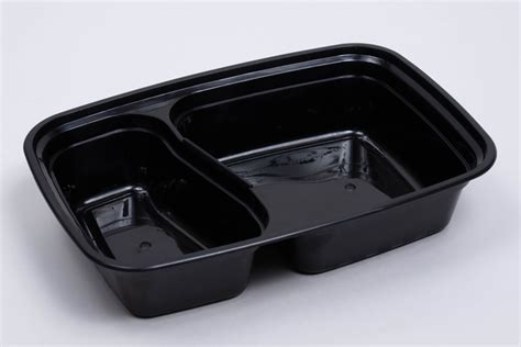 X X Oz Two Compartment Rectangular Plastic Food