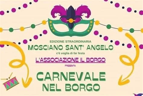 Il Carnevale Moscianese Torna Dopo Anni Appuntamento Il Marzo