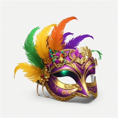 Premium Photo Venetian Carnival Mask Isolated On White