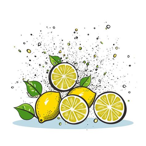 Lemon Hand Drawn Illustration Lemon Vector Doodle Style Cartoon