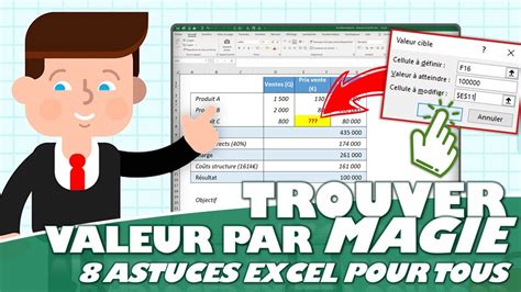 Comment Trouver Une Valeur Par Magie Avec La Valeur Cible Sur Excel