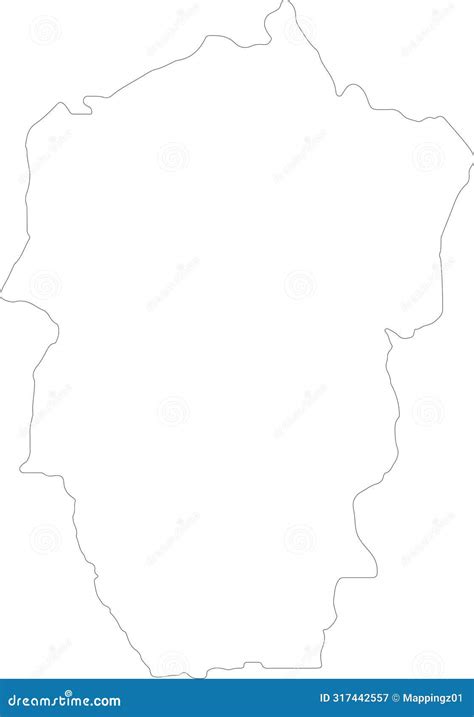 Bandundu Democratic Republic Of The Congo Silhouette Map With