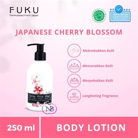 Fuku Body Lotion Whitening Skin Japanese Chery Blossom Moisturizer With