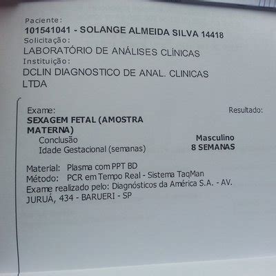 Como É O Resultado Da Sexagem Fetal - Resultado Sexagem Fetal! | BabyCenter