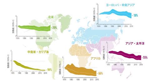 深刻化する生物多様性 過去50年で69 、淡水域では83 減少、「2030年までにネイチャー・ポジティブの確立を」――wwfが報告