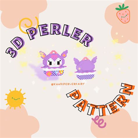 Instant Download 3d Perler Beads Pattern To Build Kawaii Etsy