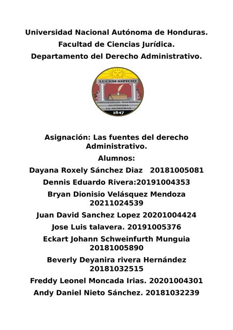 1 Las Fuentes Del Derecho Administrativo Universidad Nacional