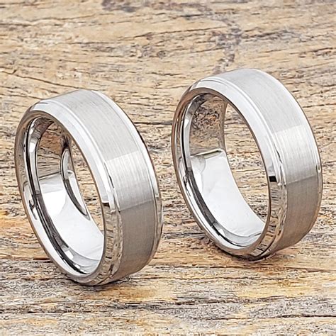 Mercury Handmade Tungsten Wedding Bands - Forever Metals | Tungsten wedding bands, Brushed ...