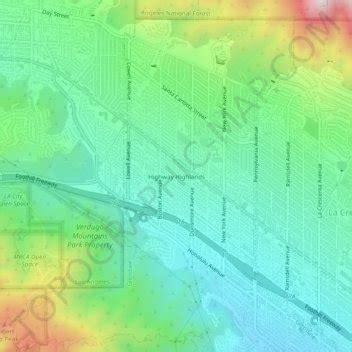 Highway Highlands topographic map, elevation, terrain