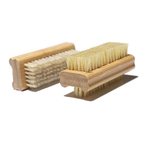 Brosse Ongles Double Face Avec Manche En Bois Pour Manucure Et P Dicure