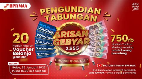 Live Pengundian Tabungan Arisan Gebyar Periode Ii Quartal Iii