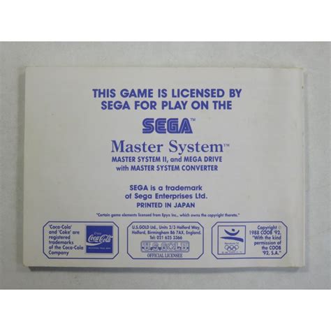 Trader Games OLYMPIC GOLD SEGA MASTER SYSTEM MS PAL EURO COMPLETE