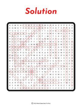 Elements Atoms And Molecules Word Search Ionic Covalent Bonding