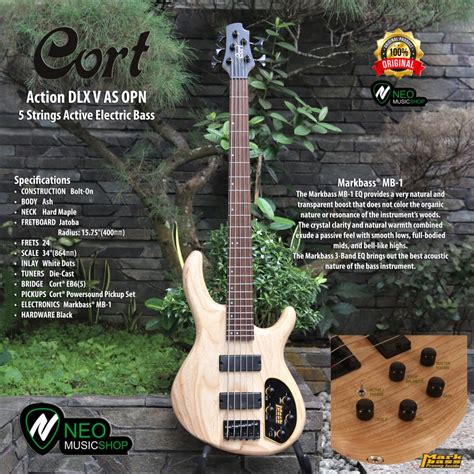 Jual Cort Action Dlx V As Opn Strings Active Electric Bass Shopee