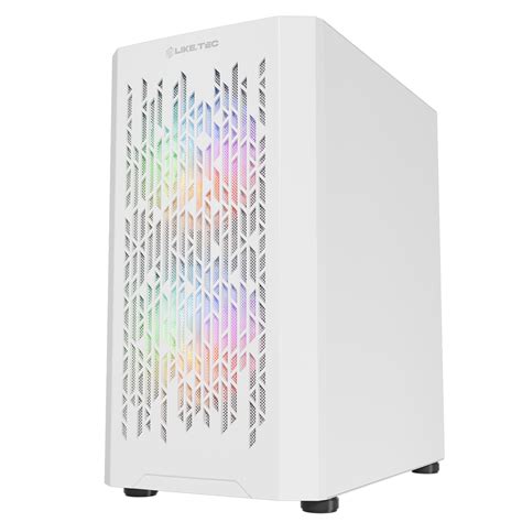 Gabinete Gamer Liketec Snow Revolution Rgb Mid Tower Vidro Temperado