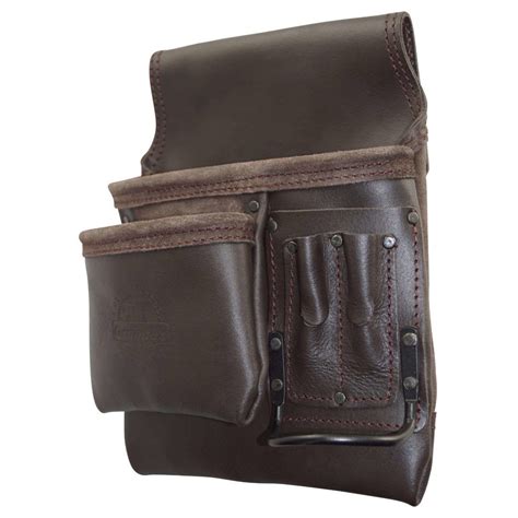 Os2202 5 Pocket Left Handed Nail And Tool Pouch Oil Tanned Leather