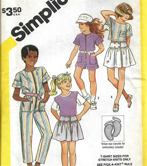 Simplicity 6345 Uncut Girl Size 7 Hang Ten Separates Jumpsuit Etsy