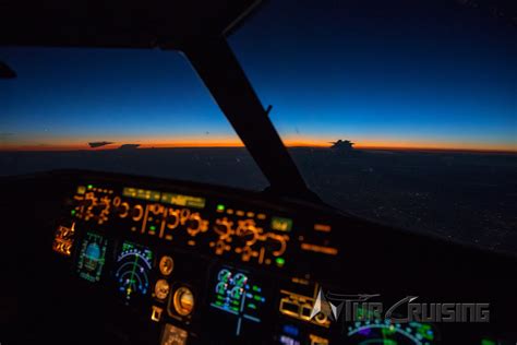 Airbus A320 Cockpit Night