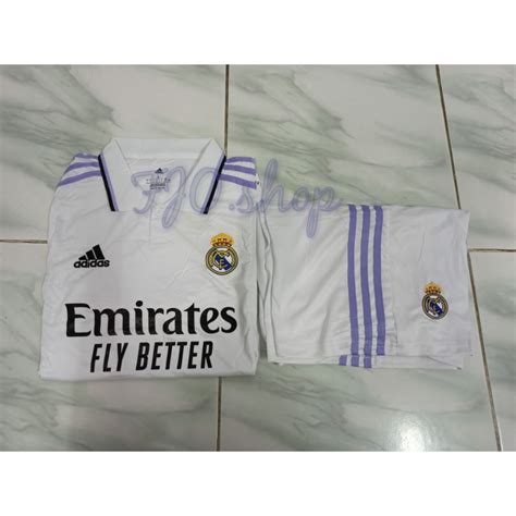 Jual JERSEY BAJU BOLA REAL MADRID HOME 2022 SET BAJU CELANA Shopee