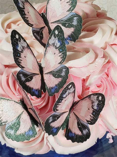 Edible Butterflies Made With Wafer Paper Item B301 Etsy