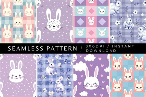 Pastel Bunny Seamless Pattern Graphic by Inknfolly · Creative Fabrica