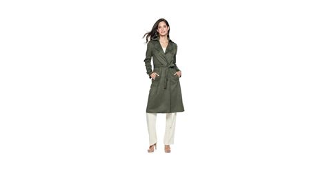 Nine West Belted Faux Suede Trench Coat Ciara Is The Face Of Nine