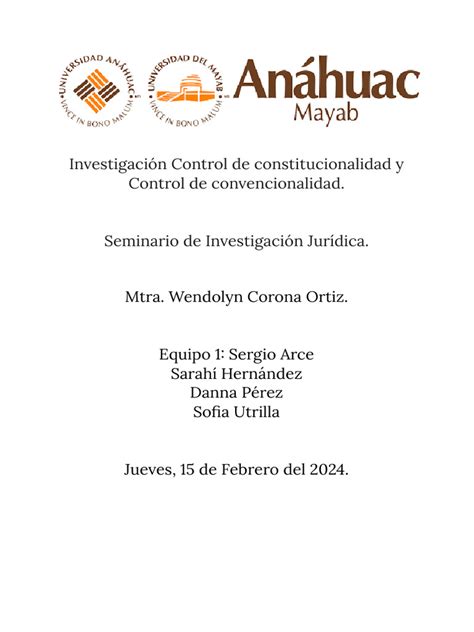 Investigación Control De Constitucionalidad Y Control De