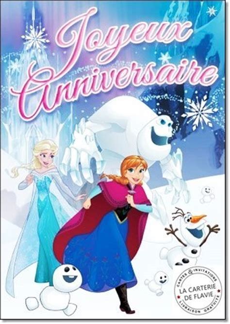 Carte Anniversaire La Reine Des Neiges Elevagequalitetouraine