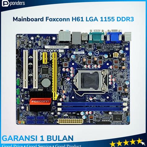 Jual Mainboard Foxconn H61 Lga 1155 Ddr3 Support Gen3 Jakarta Barat