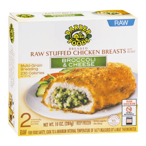 Barber Foods Raw Stuffed Chicken Breasts Broccoli Cheese 2 CT