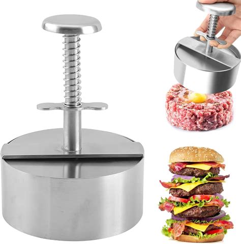 Nizirioo Burger Press Patty Maker Acciaio Inossidabile Hamburger Patty