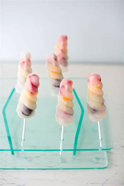 Rainbow Fruit Popsicles