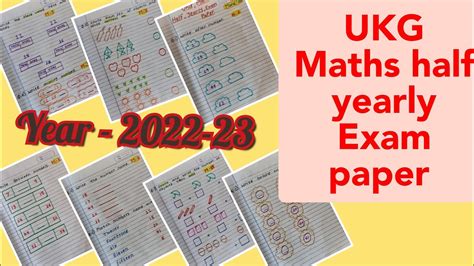 Ukg Maths Half Yearly Exam Paper 2022 23 Half Yearly Exam Preparation For Maths Paper Sample