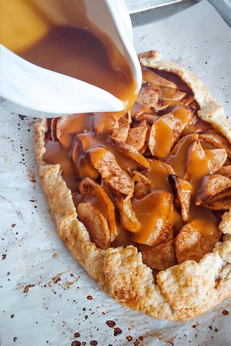 Rustic Apple Galette With Caramel Sauce French Apple Tart